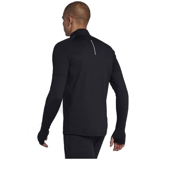 nike running dri fit long sleeves men shirt Black - Picture 2 of 3